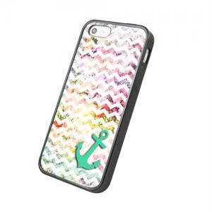 Floral Chevron Anchor - Iphone 4 4s Case Iphone 5..