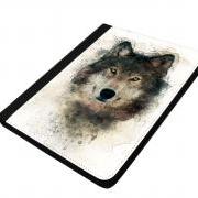 Wolf - canvas PU leatherette flip ipad 2 3 4 case ipad air 5 case ipad mini case