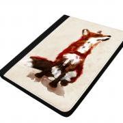 Watercolor fox - canvas PU leatherette flip ipad 2 3 4 case ipad air 5 case ipad mini case