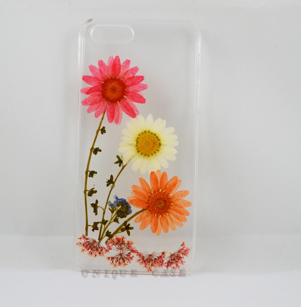 Pressed Flower Iphone 6 Case Real Flower Iphone 4s 5s 5c Case, Red White Daisy And Leaf Iphone 5 Case, Real Flower S2 S3 S4 Mini S5 Lg G2 M7 Z10