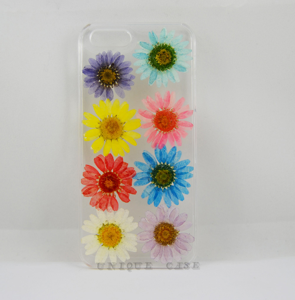 Pressed Flower Iphone 5s Case Real Flower Iphone 4 5s 5c Case, Rainbow Daisy Iphone 6 Case, Real Flower S2 S3 S4 Mini S5 Lg G2 M7 Z10 Case