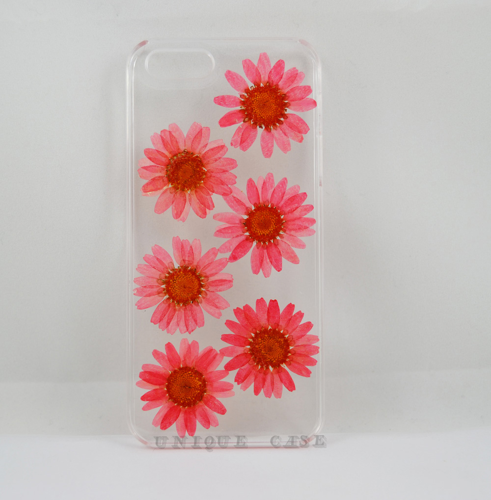Pressed Flower Iphone 6 Case Real Flower Iphone 5 5s 5c Case, Pink Daisy Iphone 4s Case, Real Flower S2 S3 S4 Mini S5 Lg G2 M7 Z10 Case
