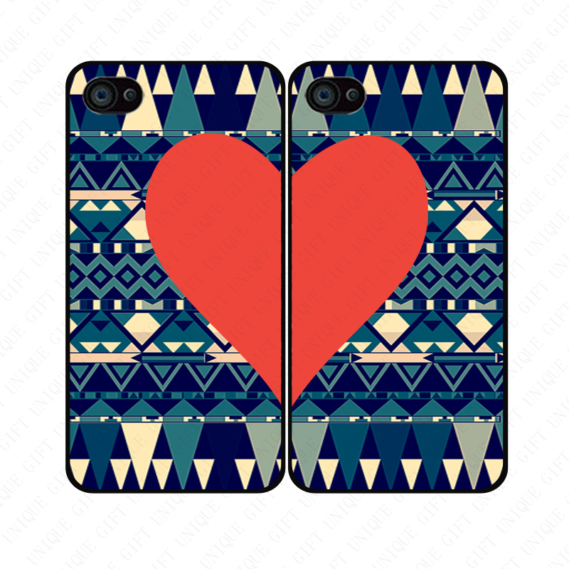 Vintage Aztec Red Heart Couple Love - Iphone 4 4s Case Iphone 5 5s 5c Case Iphone 6 6 Plus Case Ipod Touch 4 5 Case, Galaxy S2 3 4 Mini S5 Note 1